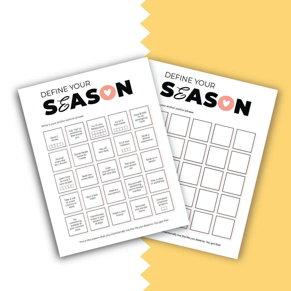 Goal Setting Bingo Printable | Combo Pack | PDF Instant Download