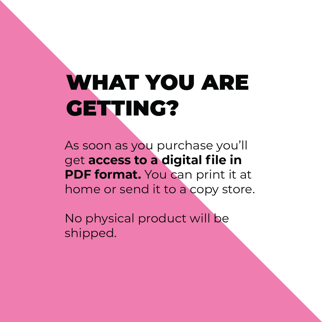 Habit Tracker Printable | Blank | PDF Instant Download